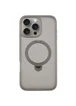 TPU+PC чехол Metal Buttons with MagSafe Colorful HQ Ring для Apple iPhone 16 Pro (6.3") Grey