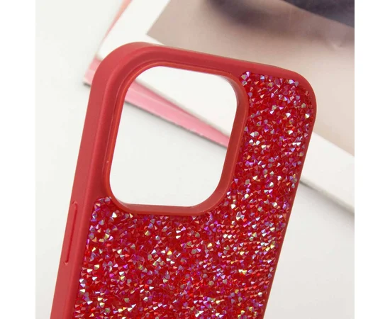 TPU чехол Bling World Rock Diamond для Apple iPhone 16 Pro (6.3") Красный