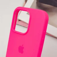 Чехол Silicone Case Full Protective (AA) для Apple iPhone 16 Pro (6.3") Розовый / Barbie pink