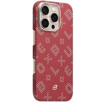 TPU+PC чехол Blueo Gilded Tactile Woven with MagSafe для Apple iPhone 16 Pro (6.3") Red