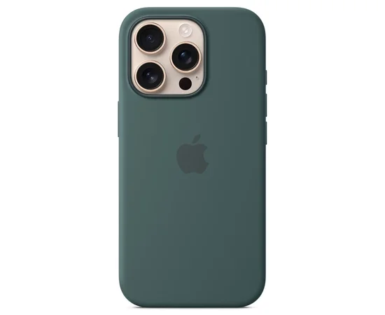 Чохол Silicone case (AAA) full with Magsafe and Animation для Apple iPhone 16 Pro (6.3") Lake Green