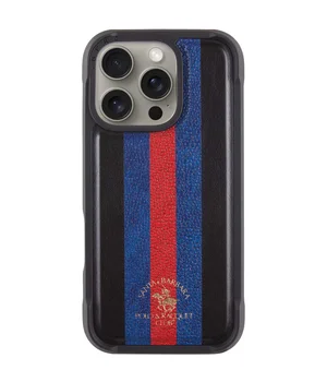 Шкіряний чохол Polo Santa Barbara Barton для Apple iPhone 16 Pro (6.3") Black / Navy