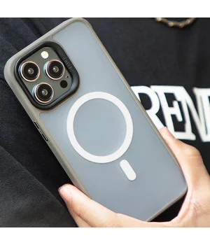 TPU+PC чохол Blueo Skin Friendly Frosted with MagSafe для Apple iPhone 16 Pro (6.3") Сірий