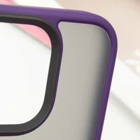 TPU+PC чехол Metal Buttons для Apple iPhone 16 Pro (6.3") Темно-Фиолетовый