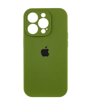 Чохол Silicone Case Full Camera Protective (AA) для Apple iPhone 16 Pro (6.3") Зелений / Dark Olive