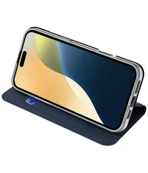 Чохол-книжка Dux Ducis з кишенею для візиток для Apple iPhone 16 Pro (6.3") Синій