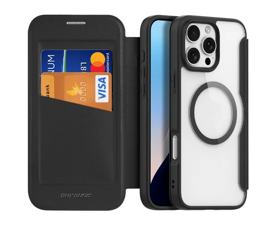Чехол-книжка Dux Ducis Skin X Pro with MagSafe для Apple iPhone 16 Pro (6.3") Black