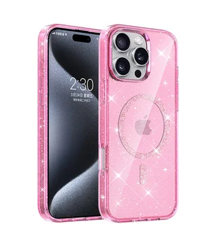 Чехол TPU Eclipse Sparkle (MagFit) для Apple iPhone 16 Pro (6.3") Pink