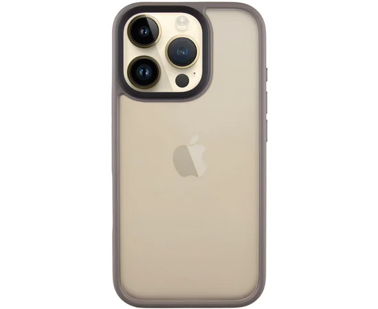 TPU+PC чохол Metal Buttons для Apple iPhone 16 Pro (6.3") Сірий