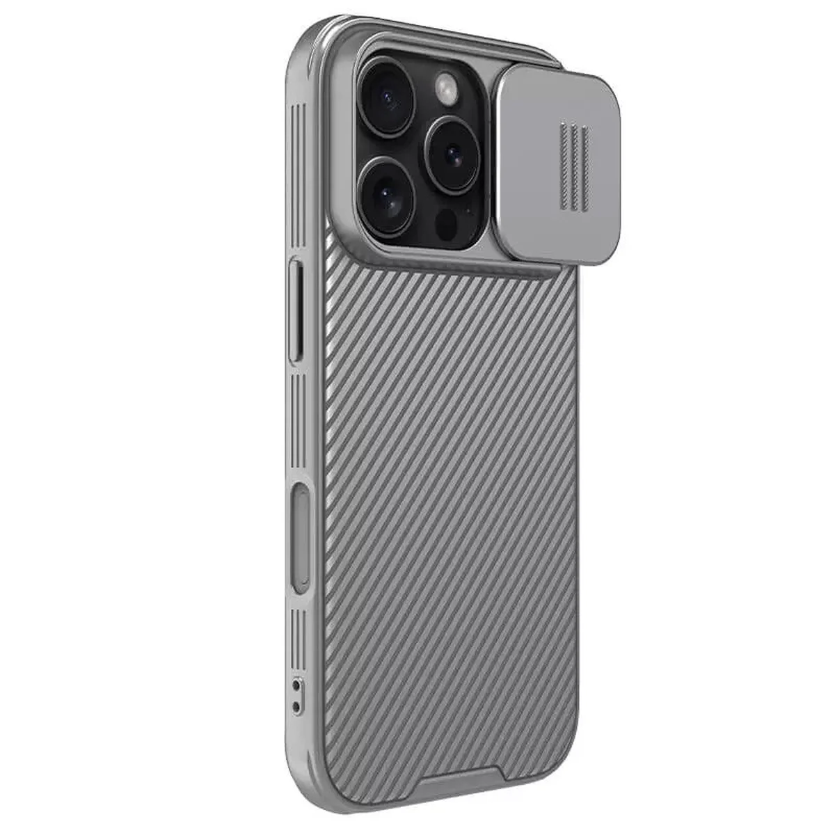 Карбоновая накладка Nillkin CamShield Pro для Apple iPhone 16 Pro (6.3") Titanium Gray