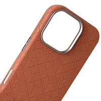 Кожаный чехол Carved with MagSafe для Apple iPhone 16 Pro (6.3") Orange