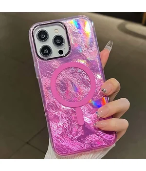 Чохол TPU Shiny Mountain (MagFit) для Apple iPhone 16 Pro (6.3") Pink