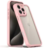 TPU чохол Transparent + Colour 1,5mm для Apple iPhone 16 Pro (6.3") Pink
