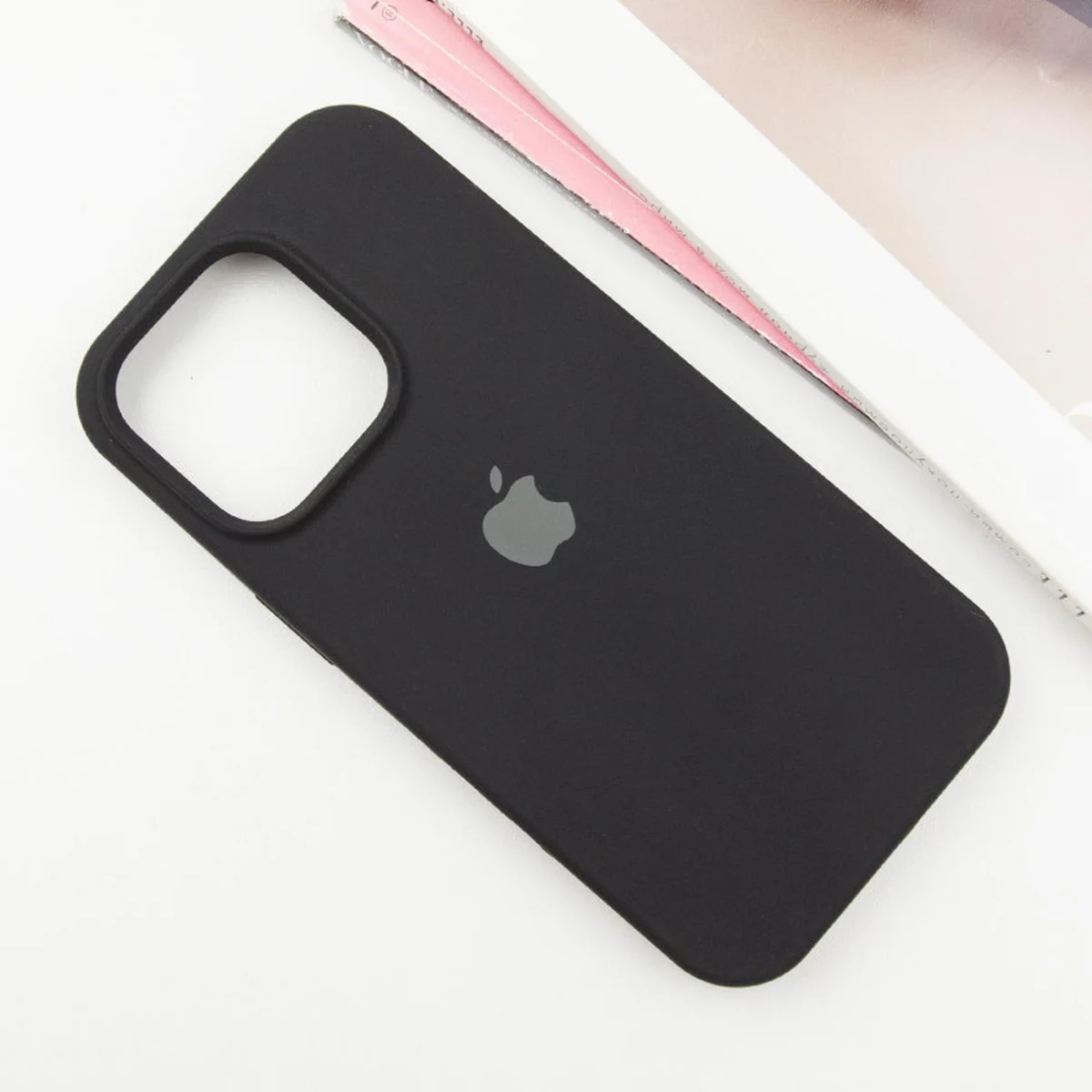 Чехол Silicone Case Full Protective (AA) для Apple iPhone 16 Pro (6.3") Черный / Black