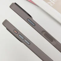 TPU+PC чехол Metal Buttons для Apple iPhone 16 Pro (6.3") Серый