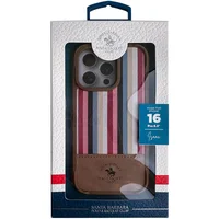 Шкіряний чохол Polo Santa Barbara Isaac для iPhone 16 Pro (6.3") Champagne gold