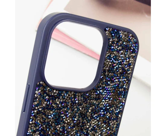 TPU чехол Bling World Rock Diamond для Apple iPhone 16 Pro (6.3") Синий