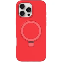 Чехол Silicone Case Full Protective NO LOGO with Ring для Apple iPhone 16 Pro (6.3") Red