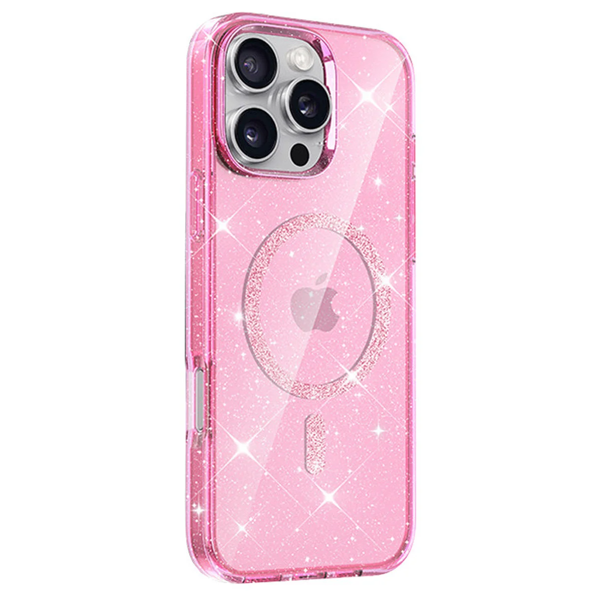 Чехол TPU Eclipse Sparkle (MagFit) для Apple iPhone 16 Pro (6.3") Pink