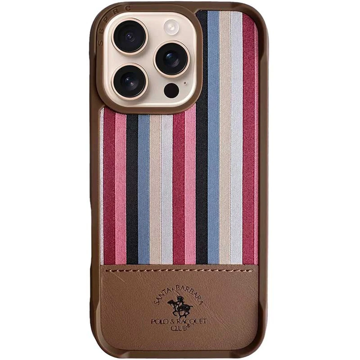 Шкіряний чохол Polo Santa Barbara Isaac для iPhone 16 Pro (6.3") Champagne gold