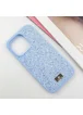 TPU чехол Bling World Rock Diamond для Apple iPhone 16 Pro (6.3") Голубой