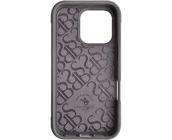 Шкіряний чохол Polo Santa Barbara Isaac для iPhone 16 Pro (6.3") Titanium grey