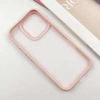 TPU+PC чехол Metal Buttons для Apple iPhone 16 Pro (6.3") Розовый