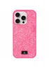 TPU чохол Bling World Rock Diamond для Apple iPhone 16 Pro (6.3") Яскраво-рожевий 