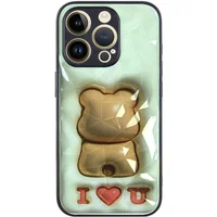 TPU+PC чехол Prisma Fluffie для Apple iPhone 16 Pro (6.3") Bear
