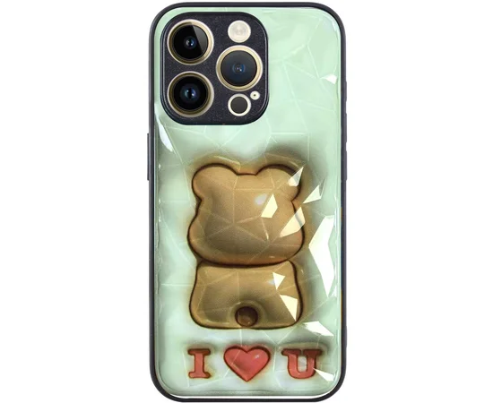 TPU+PC чохол Prisma Fluffie для Apple iPhone 16 Pro (6.3") Bear