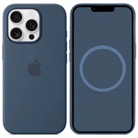 Чехол Silicone case (AAA) full with Magsafe and Animation для Apple iPhone 16 Pro (6.3") Denim