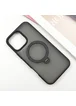 TPU+PC чехол Metal Buttons with MagSafe Colorful HQ Ring для Apple iPhone 16 Pro (6.3") Black
