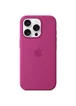Чохол Silicone case (AAA) full with Magsafe and Animation для Apple iPhone 16 Pro (6.3") Fuchsia