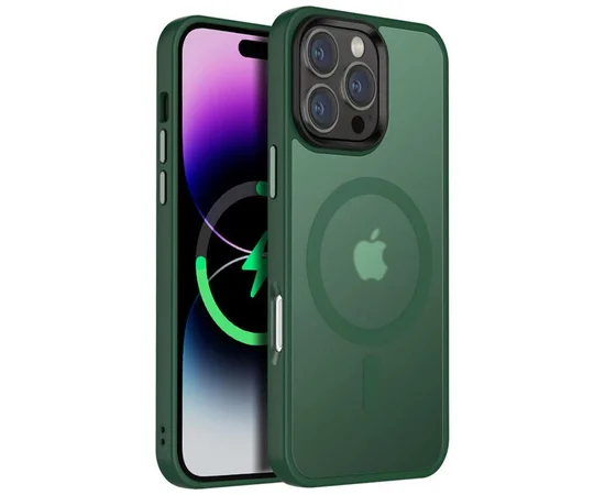 Чохол Ummi Colorful with MagSafe для Apple iPhone 16 Pro (6.3") Зелений / Dark Green