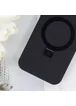 Чехол Silicone Case Full Protective NO LOGO with Ring для Apple iPhone 16 Pro (6.3") Black