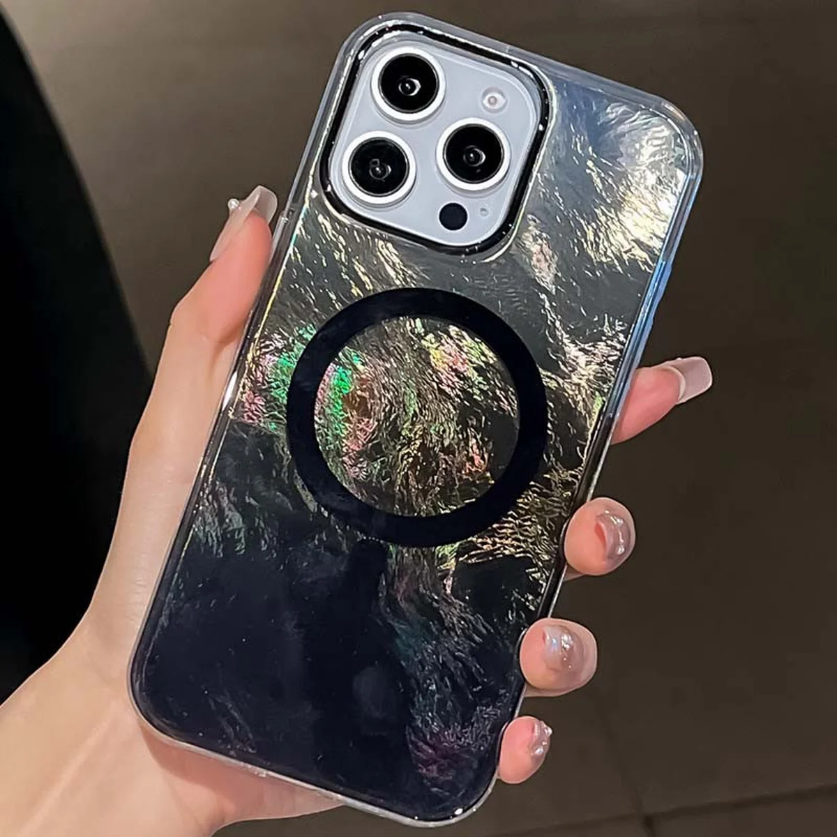 Чехол TPU Shiny Mountain (MagFit) для Apple iPhone 16 Pro (6.3") Black