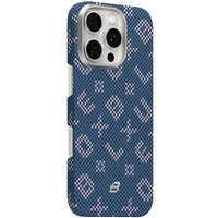 TPU+PC чехол Blueo Gilded Tactile Woven with MagSafe для Apple iPhone 16 Pro (6.3") Blue