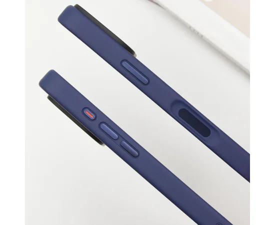 TPU+PC чохол Metal Buttons для Apple iPhone 16 Pro (6.3") Синій