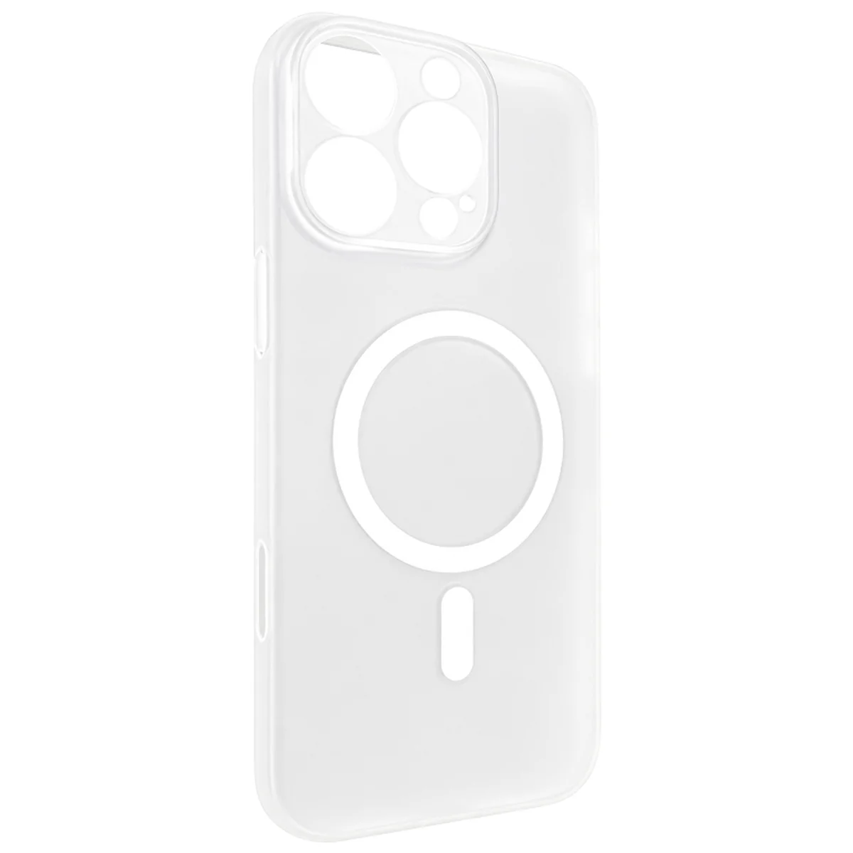 Чехол PC Slim Matte with Magnetic Fit (camera button) для Apple iPhone 16 Pro (6.3") White