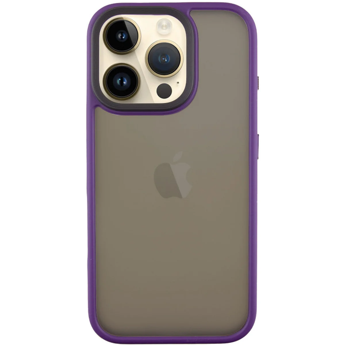 TPU+PC чехол Metal Buttons для Apple iPhone 16 Pro (6.3") Темно-Фиолетовый