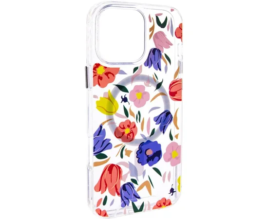 TPU+PC чехол Clear Garden with MagSafe для Apple iPhone 16 Pro (6.3") Tropical Art