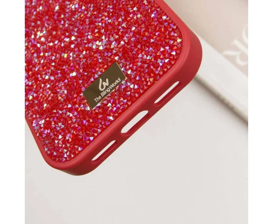 TPU чехол Bling World Rock Diamond для Apple iPhone 16 Pro (6.3") Красный