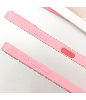 TPU чохол Bling World Rock Diamond with MagSafe для Apple iPhone 16 Pro (6.3") Pink