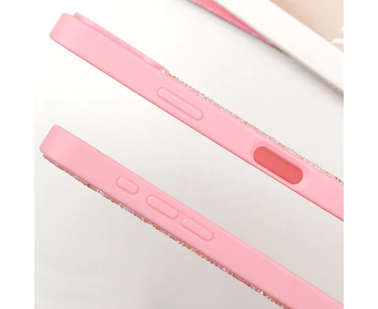 TPU чохол Bling World Rock Diamond with MagSafe для Apple iPhone 16 Pro (6.3") Pink