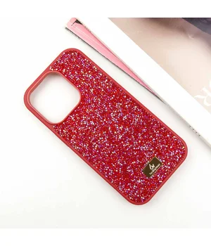 TPU чехол Bling World Rock Diamond для Apple iPhone 16 Pro (6.3") Красный