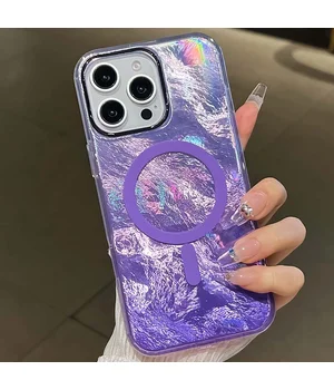 Чохол TPU Shiny Mountain (MagFit) для Apple iPhone 16 Pro (6.3") Purple