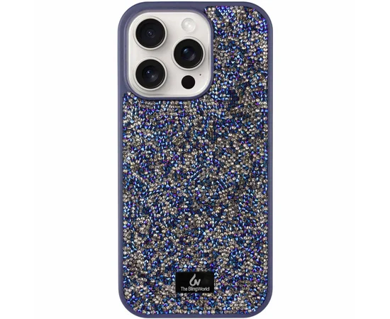 TPU чехол Bling World Rock Diamond для Apple iPhone 16 Pro (6.3") Синий