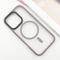TPU+PC чехол Metal Buttons with MagSafe для Apple iPhone 16 Pro (6.3") Серый