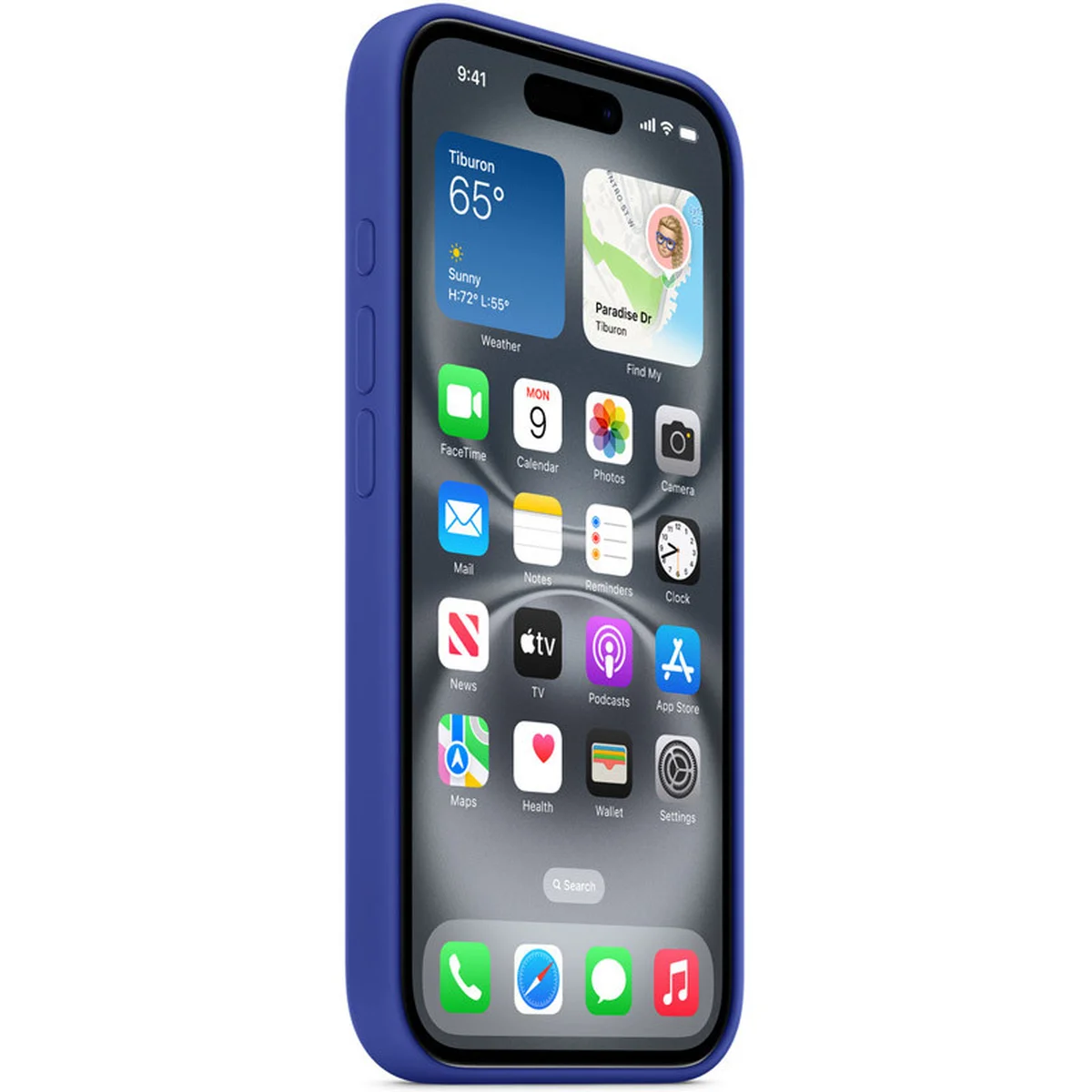 Чехол Silicone case (AAA) full with Magsafe and Animation для Apple iPhone 16 Pro (6.3") Ultramarine