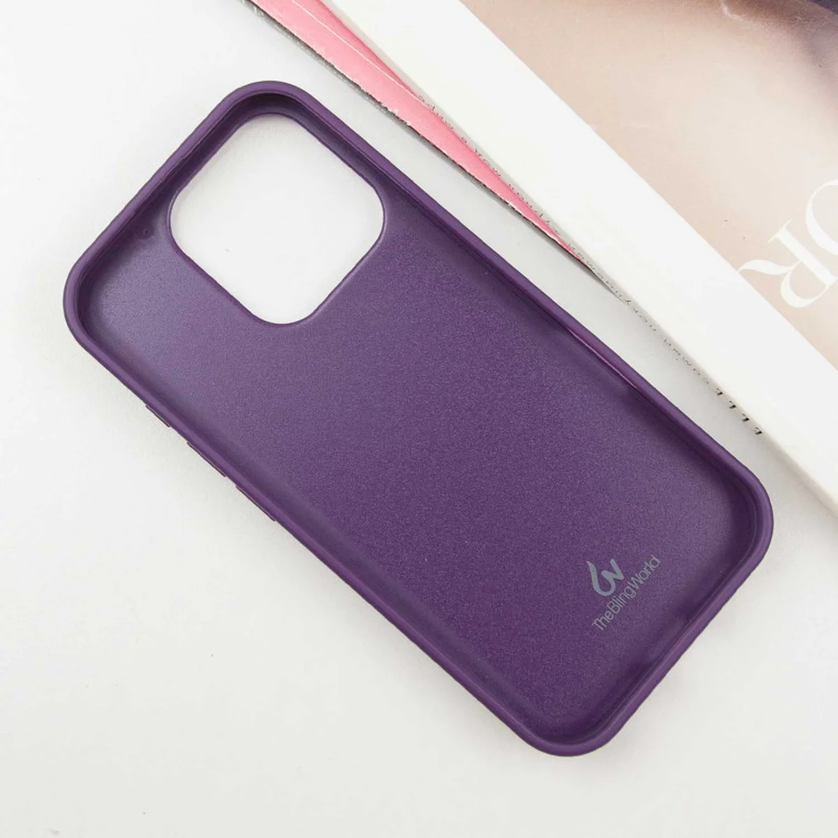 TPU чехол Bling World Rock Diamond для Apple iPhone 16 Pro (6.3") Фиолетовый